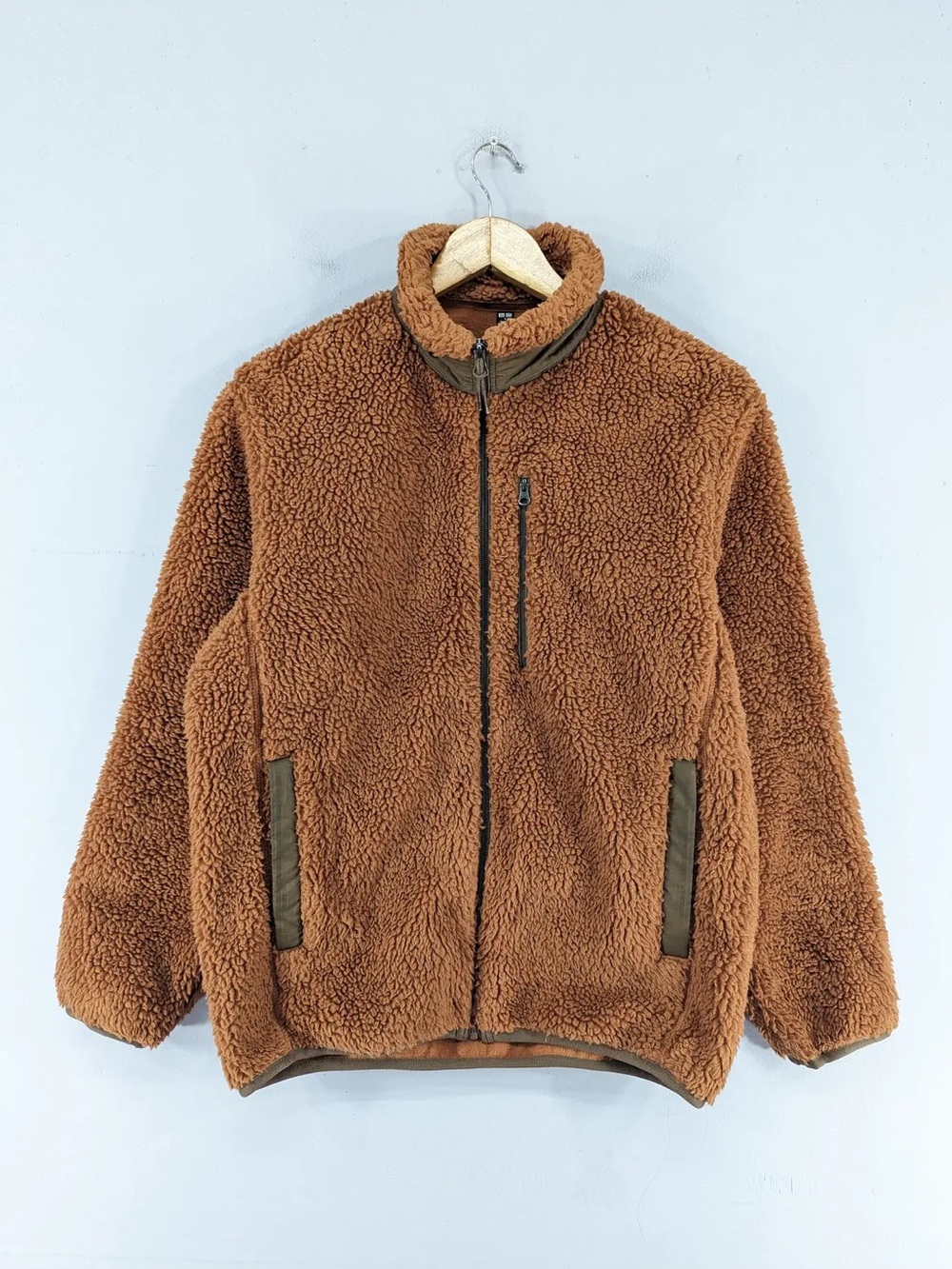 Lemaire × Uniqlo Retro Uniqlo Fleece Deep Pile Brown Zipper Jacket